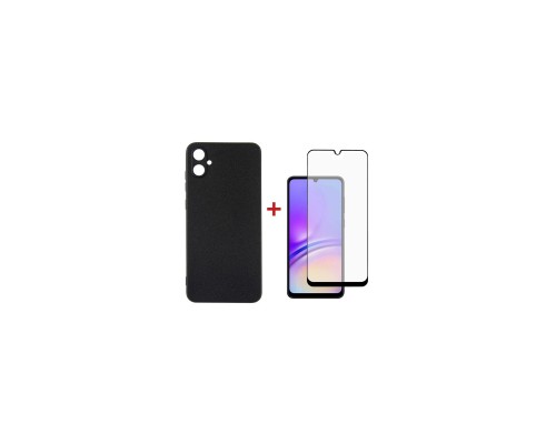 Чохол до мобільного телефона Dengos Kit for Samsung Galaxy A05 (A055) case + glass (Black) (DG-KM-07)