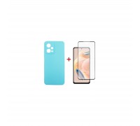 Чохол до мобільного телефона Dengos Xiaomi Redmi Note 12 Pro 5G Case + Glass (Ice blue) (DG-KM-85)