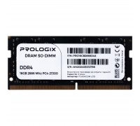 Модуль пам'яті для ноутбука SoDIMM DDR4 16GB 2666 MHz Prologix (PRO16GB2666D4S)