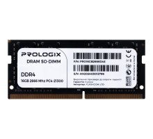 Модуль пам'яті для ноутбука SoDIMM DDR4 16GB 2666 MHz Prologix (PRO16GB2666D4S)