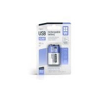 Акумулятор Крона USB-С 390 mAh 9V (Li-Polymer) ColorWay (CW-UB9V-06)