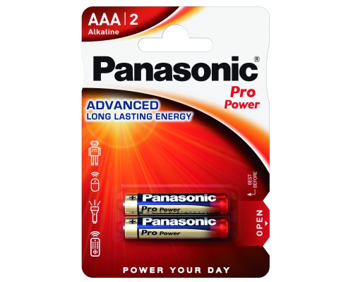 Батарейка Panasonic AAA LR03 Pro Power * 2 (LR03XEG/2BPR / LR03XEG/2BP)