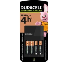 Зарядний пристрій для акумуляторів Duracell CEF14, 4 години, 1 шт. (Includes 2 AA1300mAh & 2 AAA750mAh) (5007497 / 5004990)