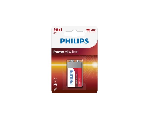 Батарейка Philips Крона 6LR61 Power Alkaline * 1 (6LR61P1B/10)