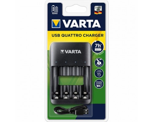 Зарядний пристрій для акумуляторів Varta Value USB Quattro Charger pro 4x AA/AAA (57652101401)