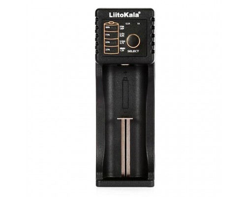 Зарядний пристрій для акумуляторів Liitokala 1 Slot, LED дисплей, USB, 3.7VLion/3.2VLi-Fe/1.2VNIHM/26650/ (Lii-100B)