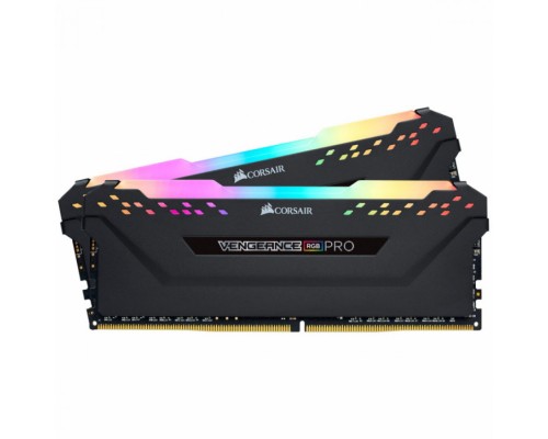 Модуль пам'яті для комп'ютера DDR4 16GB (2x8GB) 3600 MHz Vengeance RGB Pro Black Corsair (CMW16GX4M2D3600C18)