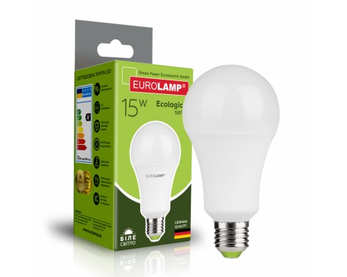 Лампочка Eurolamp LED А70 15W E27 4000K 220V (LED-A70-15274(P))