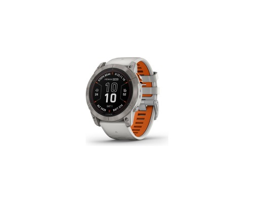 Смарт-годинник Garmin fenix 7X Pro Sapph Sol, Ti w/Gray/Orange Band, GPS (010-02778-15)