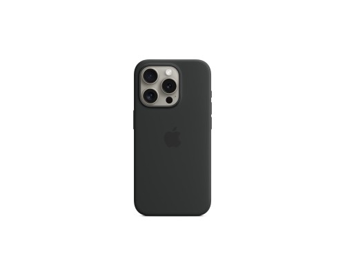 Чохол до мобільного телефона Apple iPhone 15 Pro Silicone Case with MagSafe Black (MT1A3ZM/A)