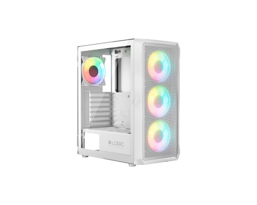 Корпус Logic concept PORTOS MESH+GLASS ARGB fans 3x120mm WHITE (AM-PORTOS-20-0000000-0002)