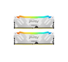 Модуль пам'яті для комп'ютера DDR5 64GB (2x32GB) 6000 MHz Renegade RGB White XMP Kingston Fury (ex.HyperX) (KF560C32RWAK2-64)