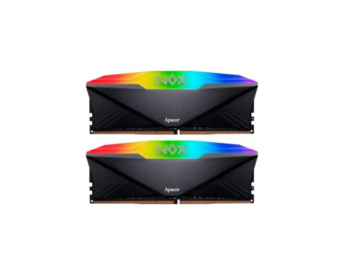 Модуль пам'яті для комп'ютера DDR4 32GB (2x16GB) 3600 MHz NOX RGB Black Apacer (AH4U32G36C25YNBAA-2)