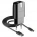 Мережевий зарядний пристрій (адаптер) 2в1 WALKER WH-21 1USB / 2.1A + Data Cable USB to Type-C black