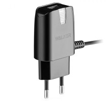 Мережевий зарядний пристрій (адаптер) 2в1 WALKER WH-22 1USB / 2A + Data Cable USB to Micro black