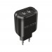 Мережевий зарядний пристрій (адаптер) 2в1 WALKER WH-27 2USB / 2.1A + Data Cable USB to Micro black