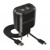 Мережевий зарядний пристрій (адаптер) 2в1 WALKER WH-27 2USB / 2.1A + Data Cable USB to Micro black