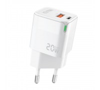 Мережевий зарядний пристрій (адаптер) WALKER WH-42 20W GAN PD_20W / QC3.0_18W white