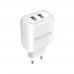 Мережевий зарядний пристрій (адаптер) 2в1 WALKER WH-27 2USB / 2.1A + Data Cable USB to Micro white