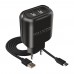 Мережевий зарядний пристрій (адаптер) 2в1 WALKER WH-27 2USB / 2.1A + Data Cable USB to Type-C black