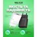 Мережевий зарядний пристрій (адаптер) 2в1 WALKER WH-26 1USB / 2.1A + Data Cable USB to Lightning black