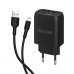 Мережевий зарядний пристрій (адаптер) 2в1 WALKER WH-31 2USB / 2.1A + Data Cable USB to Lightning black