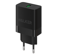 Мережевий зарядний пристрій (адаптер) WALKER WH-35 1USB / QC3.0 / 3A / 18W black