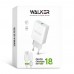 Мережевий зарядний пристрій (адаптер) 2в1 WALKER WH-35 1USB / QC3.0 / 3A / 18W + Data Cable USB to Lightning white