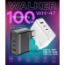 Мережевий зарядний пристрій (адаптер) WALKER WH-47 100W GAN PD1_65W / PD2_35W / QC3.0_18W black