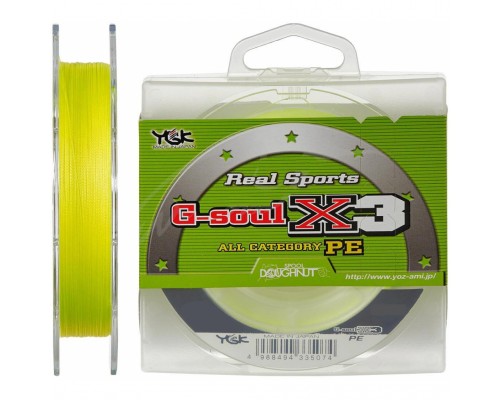 Шнур YGK G-Soul X3 100m Yellow 0.25/0.080mm 4lb (5545.01.86)