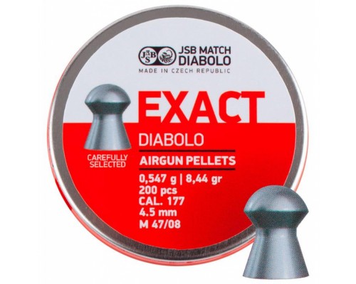 Пульки JSB Diabolo Exact 4,5 мм, 0,547 г, 200шт/уп (546235-200)