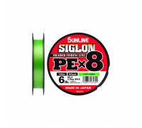 Шнур Sunline Siglon PE х8 150m 0.4/0.108mm 6lb/2.9kg Light Green (1658.09.61)