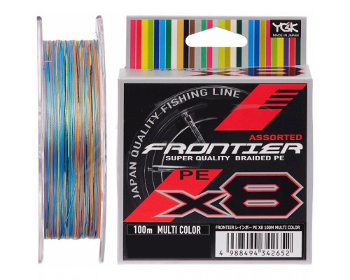 Шнур YGK Frontier X8 Assorted Multi Color 100m 3.0/0.275mm 30lb/13.5k (5545.03.46)