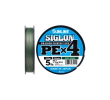 Шнур Sunline Siglon PE н4 150m 0.3/0.094mm 5lb/2.1kg Dark Green (1658.09.14)