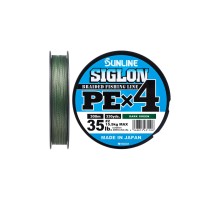 Шнур Sunline Siglon PE н4 300m 2.0/0.242mm 35lb/15.5kg Dark Green (1658.09.50)