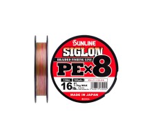 Шнур Sunline Siglon PE х8 150m 1.0/0.171mm 16lb/7.7kg Multi Color (1658.10.01)