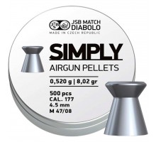 Пульки JSB Diabolo Simply 4,5 мм, 0.52 г, 500 шт/уп (001245-500)