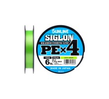 Шнур Sunline Siglon PE н4 150m 0.4/0.108mm 6lb/2.9kg Light Green (1658.09.02)