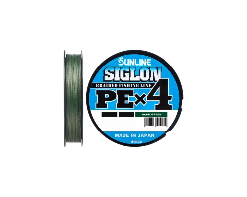 Шнур Sunline Siglon PE н4 150m 1.2/0.187mm 20lb/9.2kg Dark Green (1658.09.20)