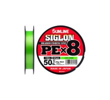 Шнур Sunline Siglon PE х8 150m 3.0/0.296mm 50lb/22.0kg Light Green (1658.09.71)
