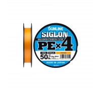 Шнур Sunline Siglon PE н4 150m 3.0/0.296mm 50lb/22.0kg Помаранч (1658.09.38)