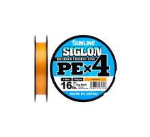 Шнур Sunline Siglon PE н4 300m 3.0/0.296mm 50lb/22.0kg Помаранч (1658.09.59)