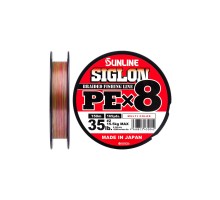 Шнур Sunline Siglon PE х8 150m 2.0/0.242mm 35lb/15.5kg Multi Color (1658.10.05)