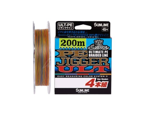 Шнур Sunline PE-Jigger ULT 200m 1.2/0.185mm 20lb/9.2kg Multi Color (1658.10.35)