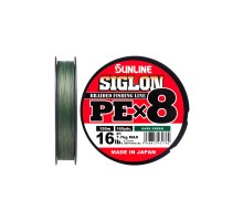 Шнур Sunline Siglon PE х8 300m 0.8/0.153mm 12lb/6.0kg Dark Green (1658.10.41)