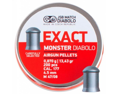 Пульки JSB Diabolo Exact Monster 4,52 мм, 0,870 г, 200шт/уп (546278-200)