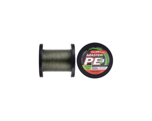 Шнур Select Master PE 1000m Dark Green 0.27mm 33kg (1870.15.93)