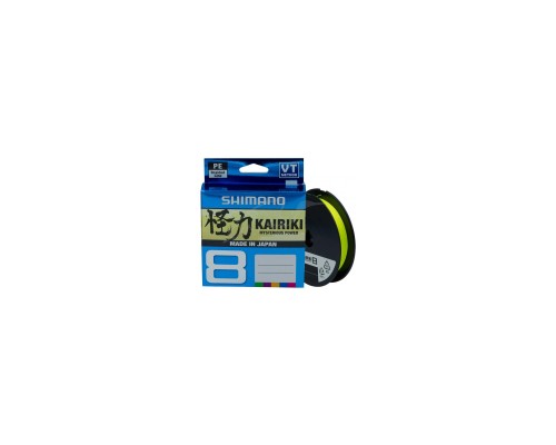 Шнур Shimano Kairiki 8 PE Yellow 150m 0.19mm 12.0kg (59WPLA58R34)