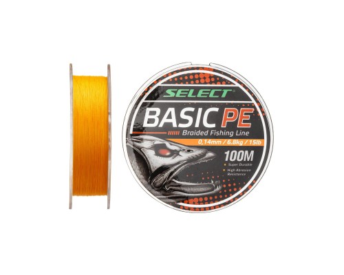 Шнур Select Basic PE 100m Помаранч 0.08mm 8lb/4kg (1870.27.52)