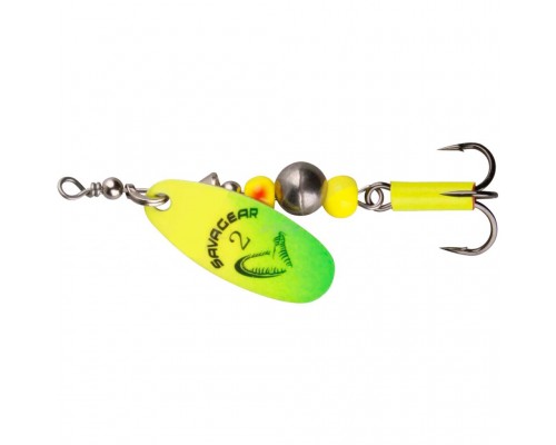 Блешня Savage Gear Caviar Spinner #2 6.0g 07-Fluo Yellow/Chartreuse (1854.07.79)